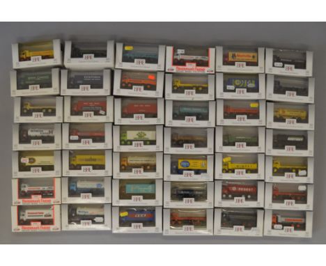 Forty two boxed EFE diecast model trucks in 'OO' scale. Models appear G+ in boxes ranging from F to G+. (42)