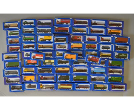 Seventy boxed Base Toys/B-T Models diecast truck and van models in 1:76 scale. Models appear G+ in generally G/G+ packaging. 