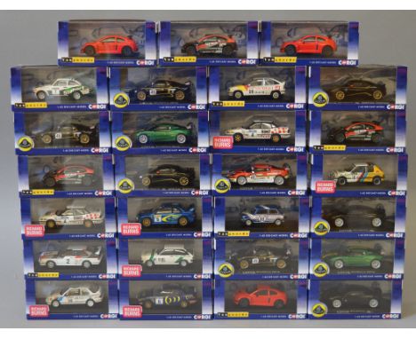 Twenty seven boxed Corgi Vanguards Rally and Road cars in 1:43 scale including Lotus cars and a number of  Richard Burns rall