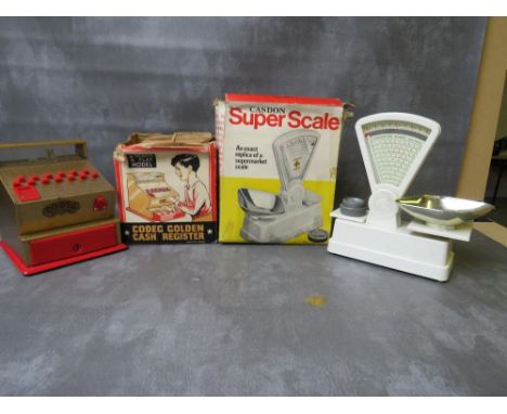 A BOXED CASOON SUPER SCALES, plus a boxed Codeg cash register, boxes A/F