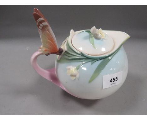 A Franz butterfly teapot 
