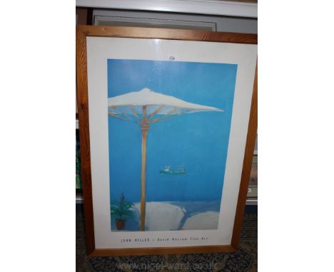 A framed Print by John Miller of a Parasol, 27'' x 39''.