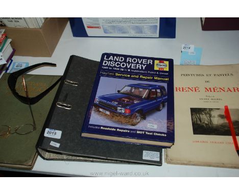 A Land Rover Discovery Series II Loose Leaf Owner's Manual T/W a Haynes Service & Repair Manual.