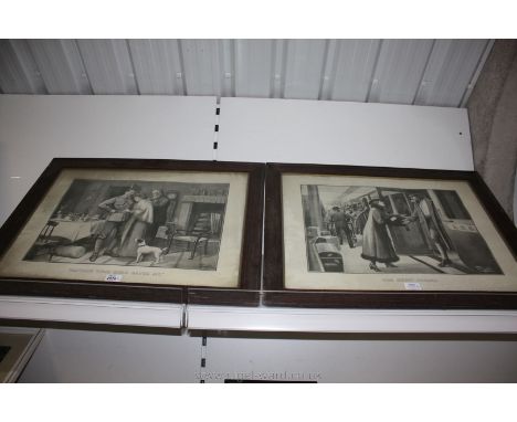A pair of WWI lithograph Prints