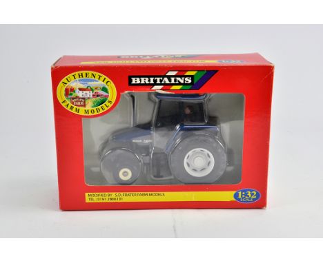 Britains 1/32 New Holland 7635 Tractor. Special Code 3 Edition produced by S Frater. M in Box (Some light smoke related stain