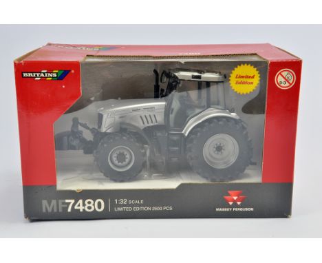 Britains 1/32 Massey Ferguson 7480 Tractor. Special Silver Edition. M in Box (Some light smoke related staining to box). 