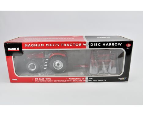 Britains Ertl 1/32 Case IH Magnum Tractor and Disc Harrow Set. M in E Box.