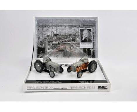 Universal Hobbies 1/32 Ferguson TE20 and FE35 Anniversary Set. M in Box (Some light smoke related staining to box). 