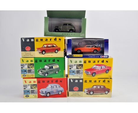 Corgi Vanguard Diecast plus others comprising classic car issues. M in Boxes. (7)