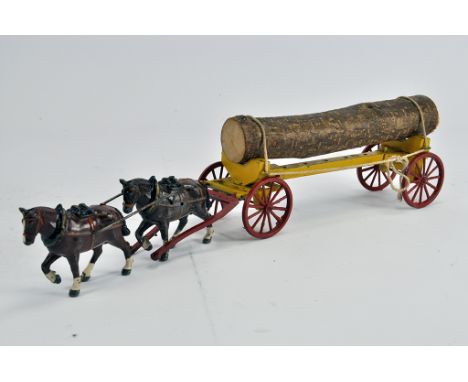 Charbens Log Wagon comprising two horses, wagon and log. Generally G.