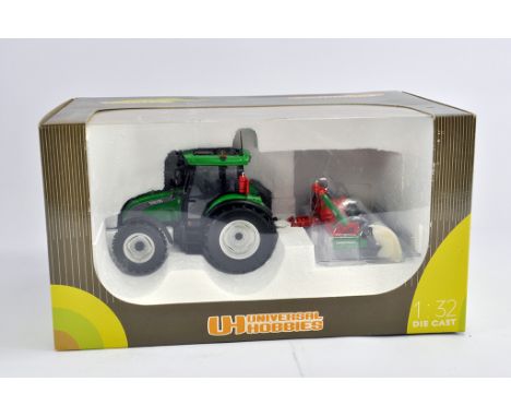 Universal Hobbies 1/32 Valtra C Tractor and Cultivator. M in Box (Some light smoke related staining to box). 