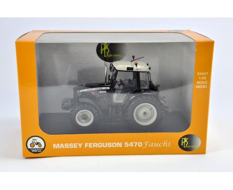 Universal Hobbies 1/32 Massey Ferguson 5470 Fauchi Black Tractor.  M in Box (Some light smoke related staining to box). 