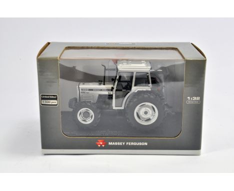 Universal Hobbies 1/32 Massey Ferguson 399 Tractor. Special Silver Edition. M in Box (Some light smoke related staining to bo