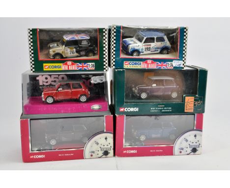 A group of Corgi Diecast Mini Models. Various promotional issues etc. M in Boxes. (6)