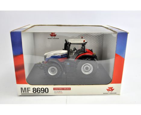 Universal Hobbies 1/32 Massey Ferguson 8690 Tractor. Special Russian Flag Edition. M in Box (Some light smoke related stainin