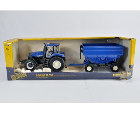 Ertl 1/32 New Holland Genesis T8.350 Tractor and Gravity Wagon. M in Box (Some light smoke related staining to box). 