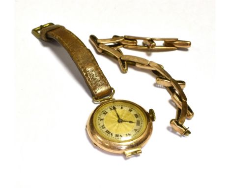 VINTAGE ROSE GOLD CASED WRISTWATCH