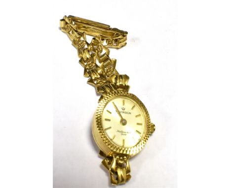 9Ct GOLD LADIES VINTAGE SOVEREIGN WRISTWATCH Currently not working. Total weight 8.5g approx.