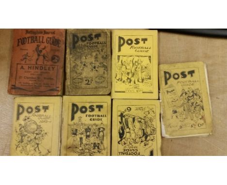 FOOTBALL, pocket issues of Nottingham Post Football Guides, inc. 1938/9, 1939/40 (rare), 1948/9, 1950/1, 1953/4 etc., FR to V