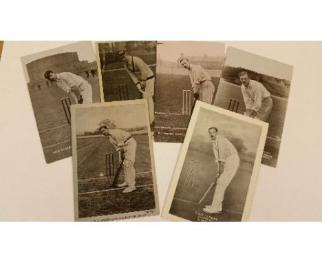 CRICKET, postcards, Captains, inc. Fender, S M J Woods, A O Jones, H K Foster (heavy crease), F L Fane (tear to top left corn