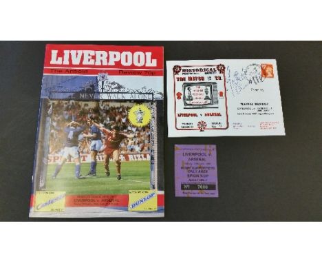 FOOTBALL, selection, Liverpool v Arsenal, 26th May 1989, inc. programme, ticket & signed commemorative cover by Michael Thoma