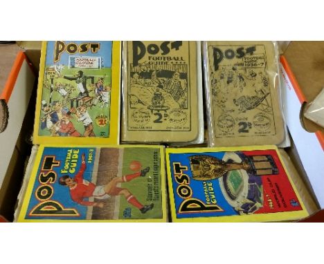 FOOTBALL, softback pocket editions of Nottingham Post Football Guides, 1933/4, 1936/7, 1937/8, 19+39/40, 1948/9-1958/9, 1960/