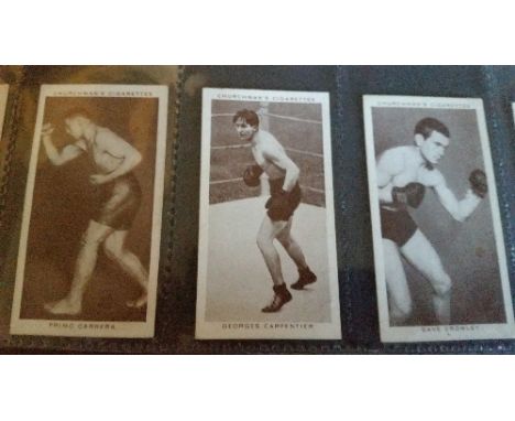 MIXED, complete (18), inc. Churchmans (3), Boxing Personalities, Wonderful Railway Travel, Wills (3), ARP, Allied Army Leader