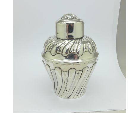 A silver tea caddy, Birmingham 1896, a/f, 95g