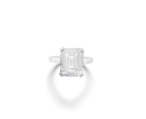 DIAMOND SINGLE-STONE RING,The step-cut diamond, weighing 5.98 carats,  ring size K½Footnotes:Accompanied by a report from GIA