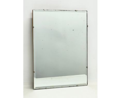 A 1930’s Art Deco bevelled mirror. 30x42cm 