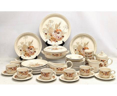 A 53 piece Poole Pottery 'Summer Glory' dinnerware. Including a tureen, 8 dinner plates, etc 