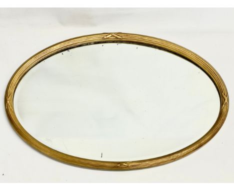 A Victorian gilt framed bevelled mirror. 81.5x51.5cm 