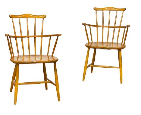 A pair of Ercol style armchairs 
