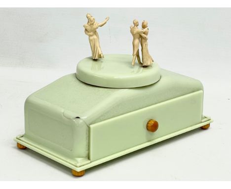 A vintage Art Deco musical vanity chest. 20x10x14cm 