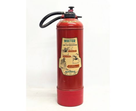 A vintage fire extinguisher. 