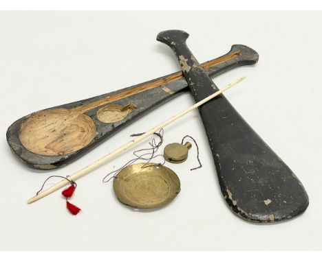19th century Chinese opium scales. 27cm. 