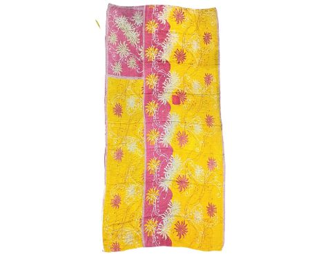 A large vintage throw made from Indian Saree. 140x230cm 