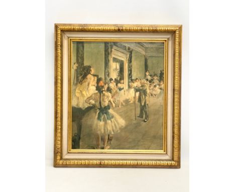 A vintage oleograph of the original painting by Edgar Degas. Titled ‘The Ballet Class’ 55x62cm 