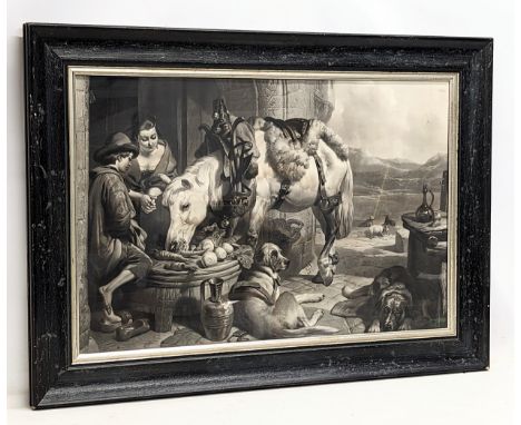 A large print by Sir Edwin Landseer, titled "A Lochside Rest." 85x61.5cm 