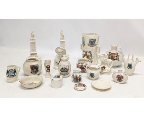 A collection of Arcadian pottery, W. H. Goss, Carlton China, etc 