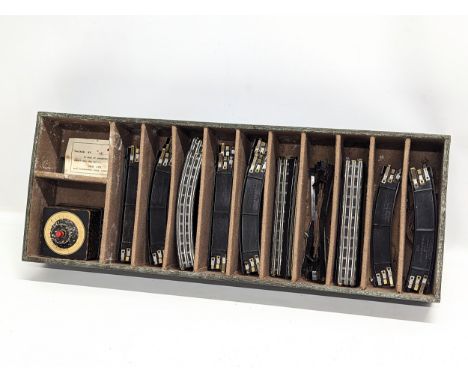 A quantity of vintage Trix Twin Railway tracks, etc. 