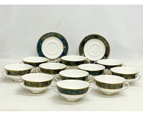 A collection of Royal Doulton ‘Carlyle’ soup/dessert bowls and 3 saucers. 