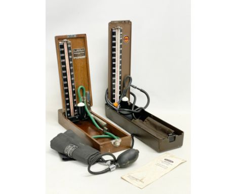 2 vintage blood pressure testers. Accoson and Baumanomeler. 