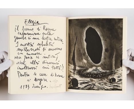 CUCCHI, ENZO1950 Morro d'AlbaTitel: Elegy and Etching (für Parkett 1). Datierung: 1983. Technik: Aquatinta. VelinMaße: 25,5 x