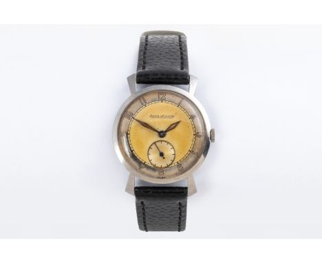 Manual, the circular two-tone dial with Arabic numerals, inner calibrated ring and subsidiary dial at 6 o'clock for constant 