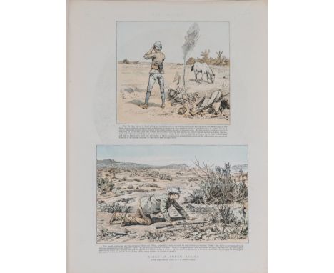 EIGHT SCENES BY BADEN-POWELL OF SPORT IN SOUTH AFRICACharles Edwin Fripp (engraver)London: The Graphic, March 7 & 21, 1891Tin