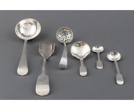 Comprising: one sauce ladle, one condiment ladle, one salt shovel, one caddy spoon and two salt spoons19,5cm long, 169g all i