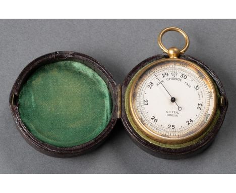 Circular white dial, calibrated outer ring, inscribed G.H.ZEAL LONDON45mm diameter(2)