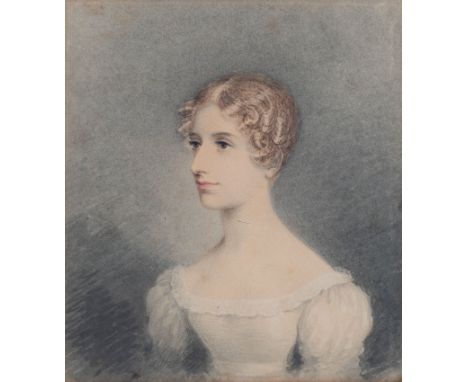 Adam Buck (Irish 1759 - 1833) PELLY FAMILY PORTRAIT (YOUNG LADY)watercolour on paper12 by 10,5cmPROVENANCEBy descent