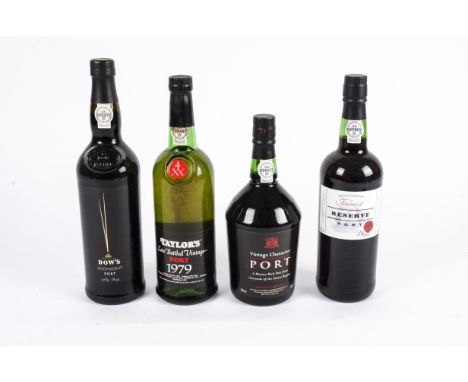 Six bottles of port, including two bottles of Taylor's Special Ruby Port, a Dow's Midnight Port, Taylor's 1979 Vintage Port, 